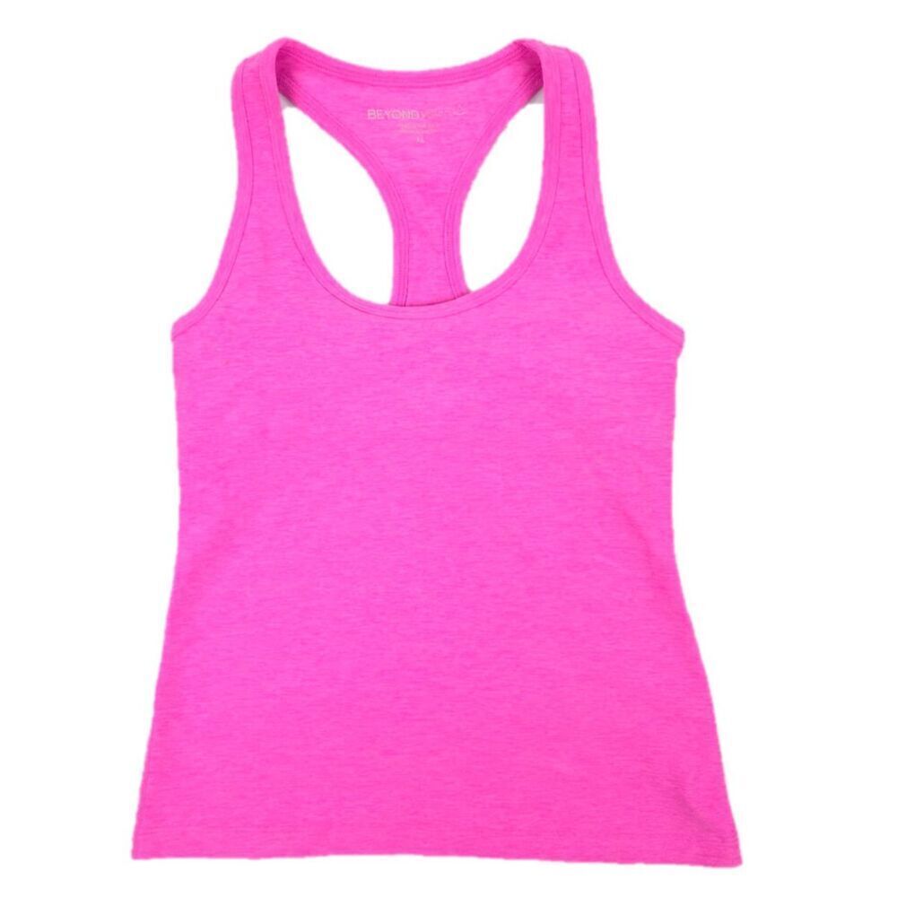 NEW Beyond Yoga Spacedye Step Up Racerback Tank Pink Hype Heather Athleisure XS